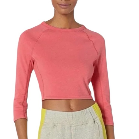 Free People FP Movement Circle Back Crop Top pink size M - Picture 2 of 12